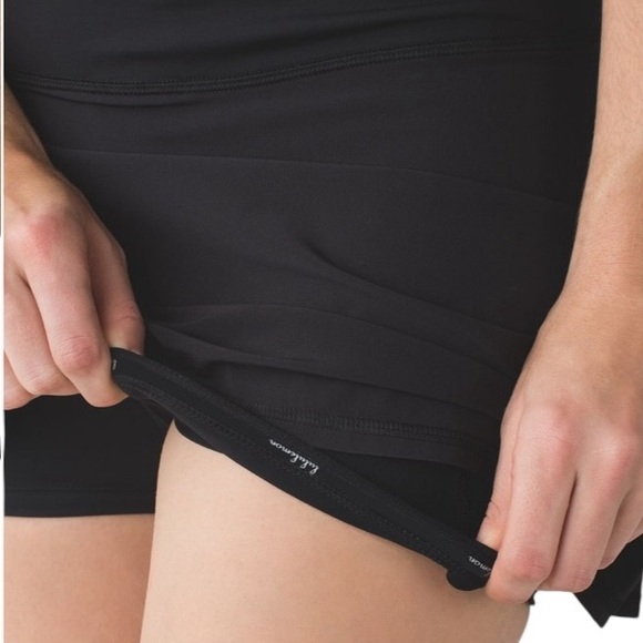 Lululemon Run: Pace Setter Skirt Black Sz 2 Original $58 Excellent Comdition - Picture 5 of 11